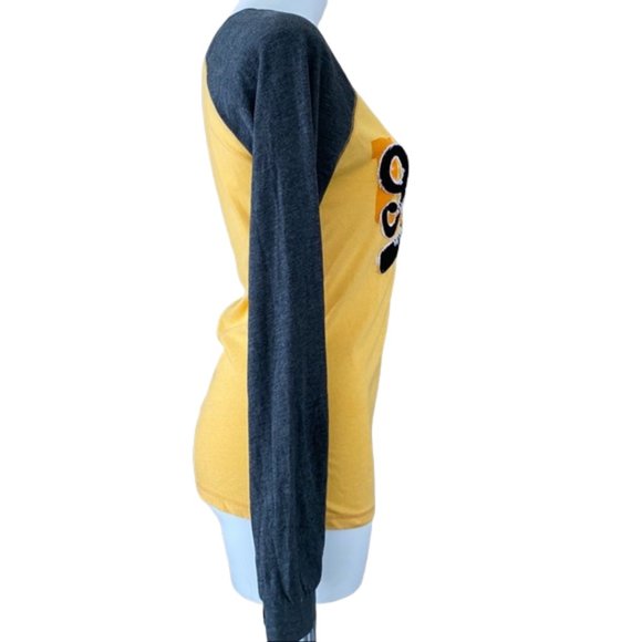 PRESSBOX Yellow/Gray Iowa Baseball Long Sleeve Tee - Picture 2 of 4